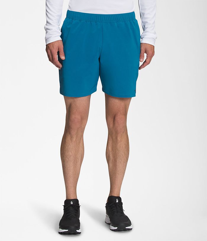 The North Face Mens Shorts Wander With Liner—7" 654AICLZW - Blue